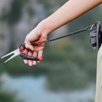 Fishing Pliers 7'' Split Ring Saltwater with Sheath & Lanyard