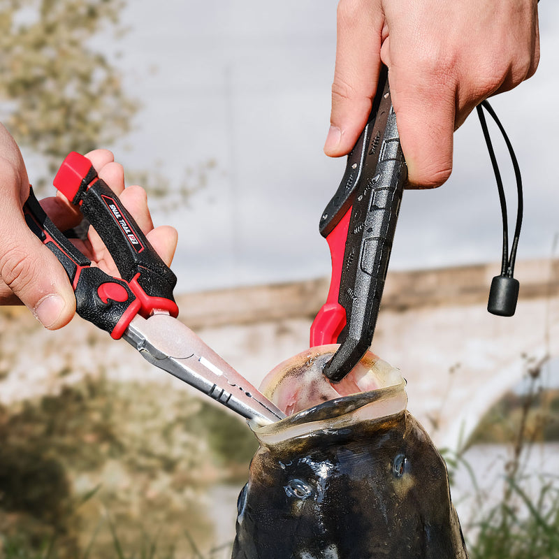 Fishing Pliers 7'' Split Ring Saltwater with 7'' Floating Fish