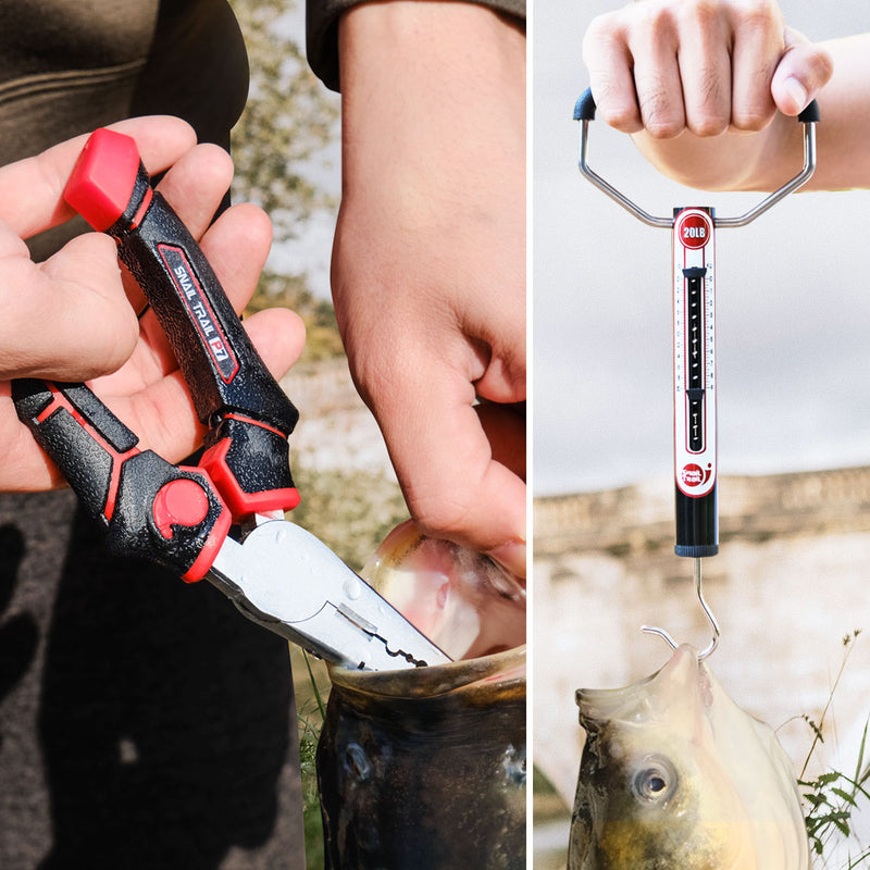 Fishing Pliers 7'' Split Ring Saltwater with 20 lbs Fish Scale