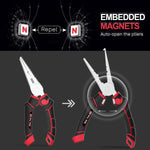 Fishing Pliers 7'' Split Ring Saltwater with 20 lbs Fish Scale