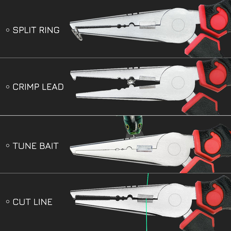 Fishing Pliers 7'' Split Ring Saltwater with 7'' Floating Fish Gripper –  SNAIL TRAIL TECH