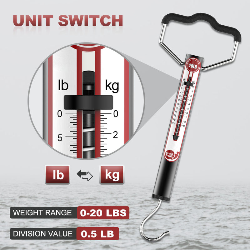 Fishing Pliers 7'' Split Ring Saltwater with 20 lbs Fish Scale